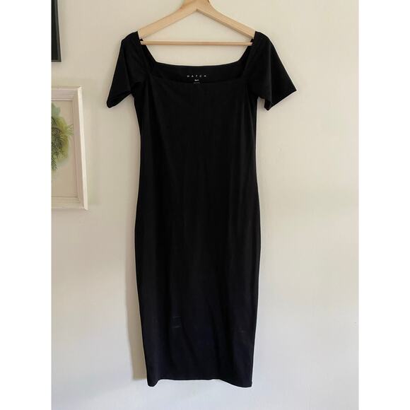 HATCH The Body Cap Sleeve Black Dress Size Small NEW - Picture 3 of 6